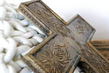 Load image into Gallery viewer, Brass imprinted cross
